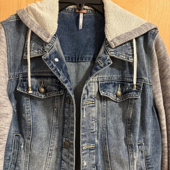 Free People denim knit jacket - Picture 4 of 12